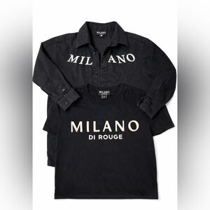 BUNDLE MILANO KIDS 2T: Button down shirt & T-shirt